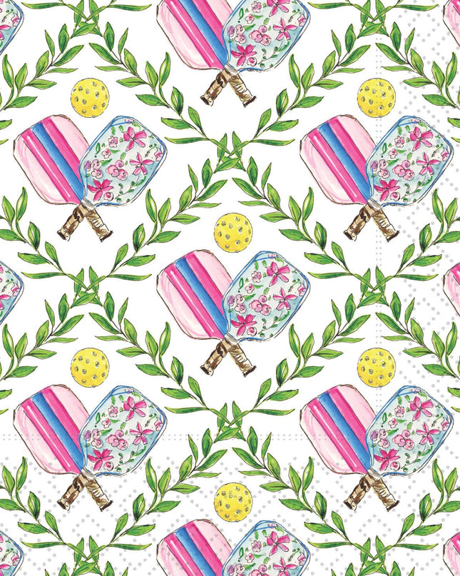 Paper Cocktail Napkins 20 Ct Pickleball Game Rosanne Beck