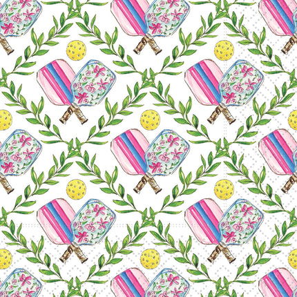 Paper Cocktail Napkins 20 Ct Pickleball Game Rosanne Beck
