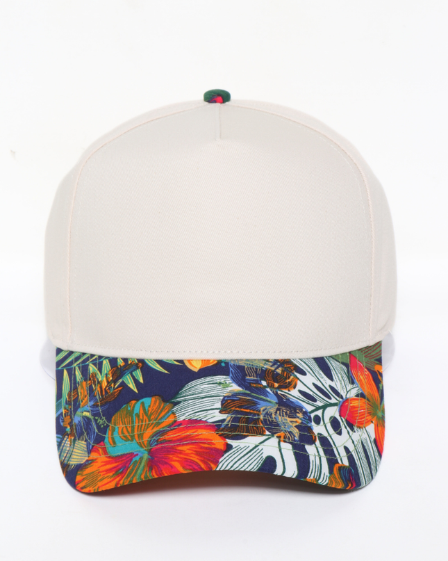 Golf Tropical Print Visor Color block Cap