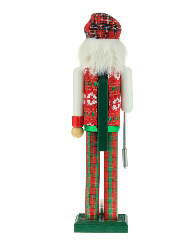 15" Red and Green Golfer Nutcracker