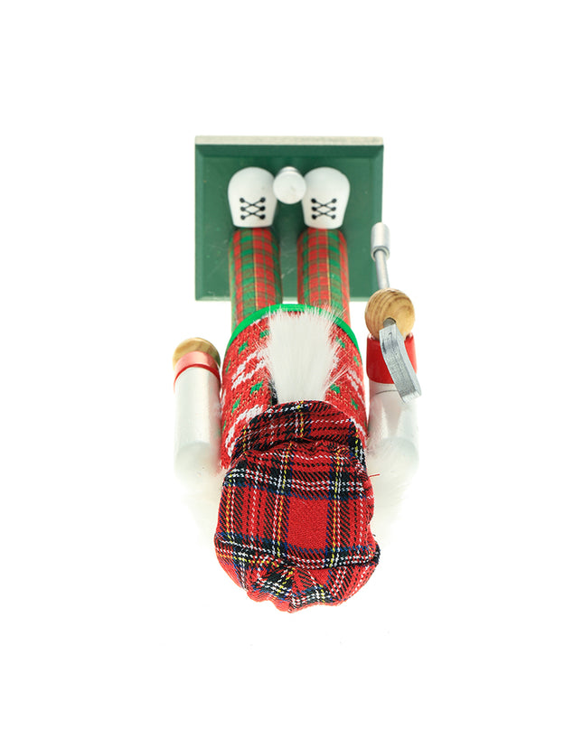 15" Red and Green Golfer Nutcracker