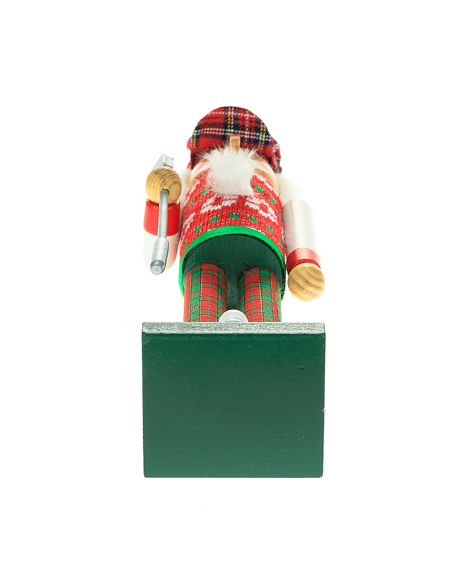 15" Red and Green Golfer Nutcracker