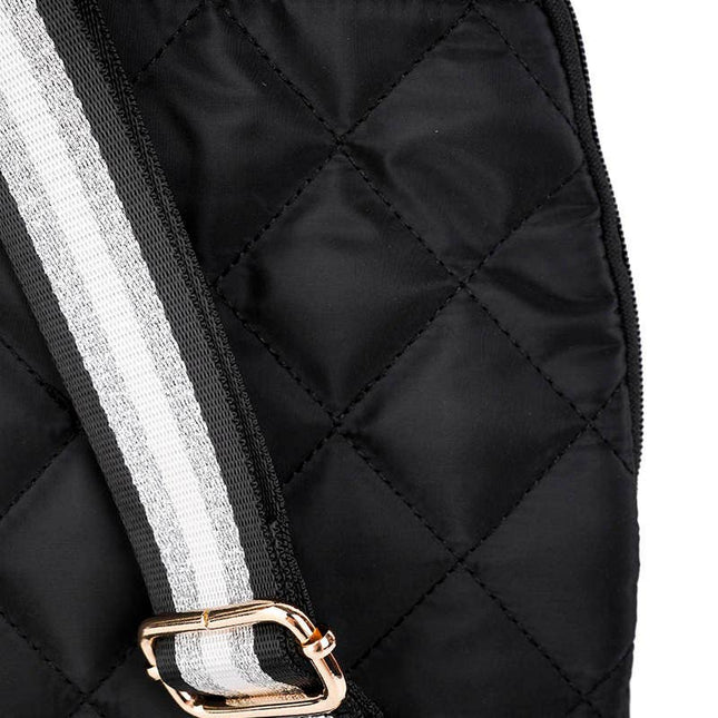 Pickleball Bag Black w/White/Silver Stripe