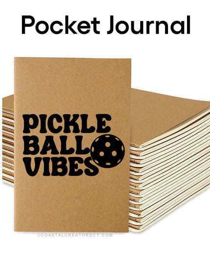 Pickleball Vibes 48-page Pocket Journal (Packaged, Video)