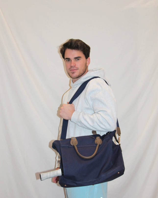 Pickle Ball Mens Canvas Tote Charcoal