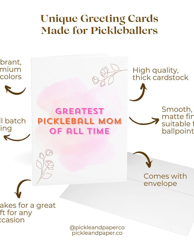 Greatest Pickleball Mom of All Time Greeting Card