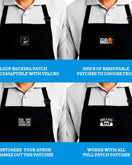Pull Patch Premium Full Length BBQ & Baking Apron - Black