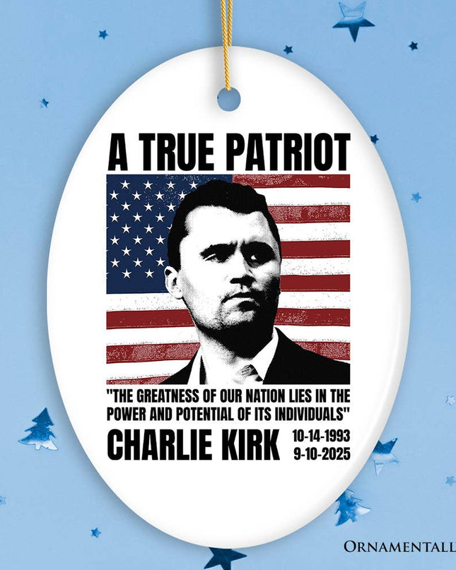 Charlie Kirk Patriot Ornament
