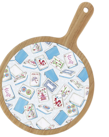 Mahjong Bamboo & Ceramic Cheese Board Rosanne Beck