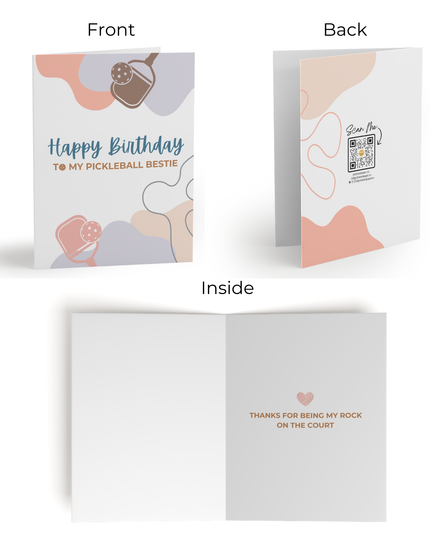 Happy Birthday to My Pickleball Bestie Greeting Card