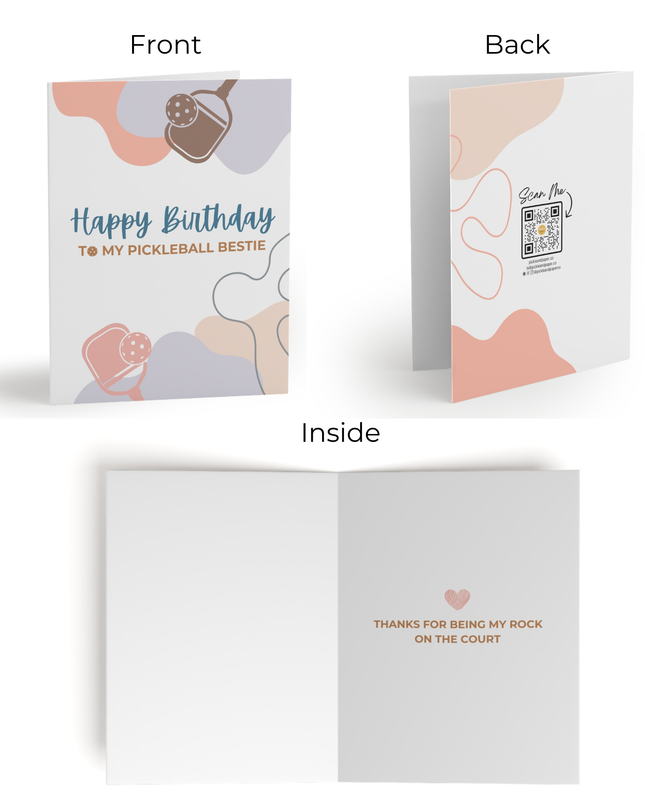 Happy Birthday to My Pickleball Bestie Greeting Card
