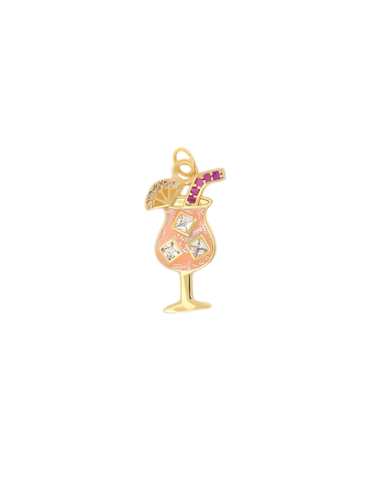 Tropical Delight Mixed Drink Charm ~Charm for Necklaces & Br