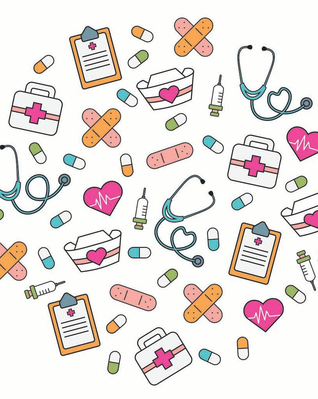 Car Coaster-Colorful Nursing Icons