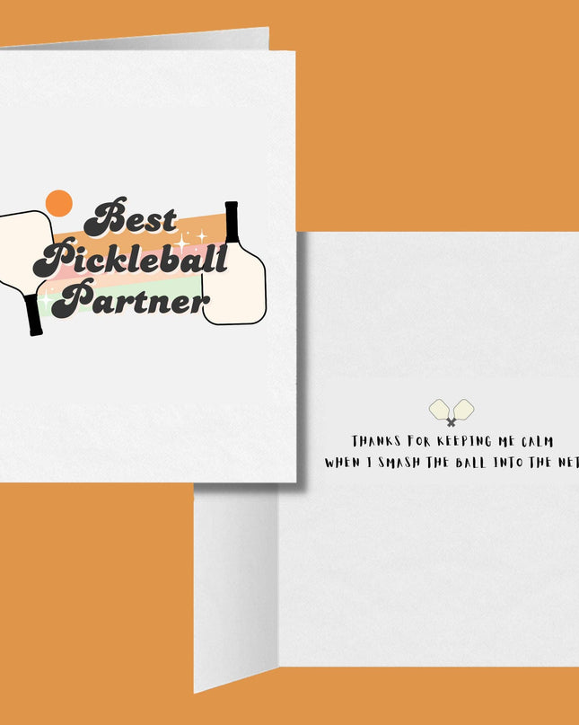 Best Pickleball Partner Thank You Greeting Card