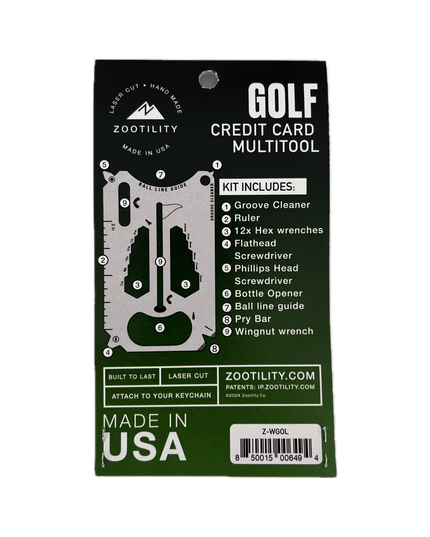 Golf 20-in-1 Credit Card Multi-Tool
