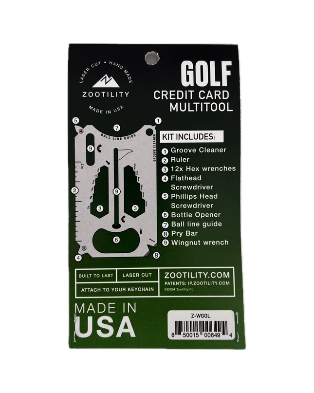 Golf 20-in-1 Credit Card Multi-Tool