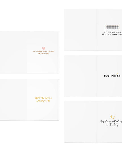 Pickleball Birthday Greeting Card Bundle Gift Set (Pack of 5)