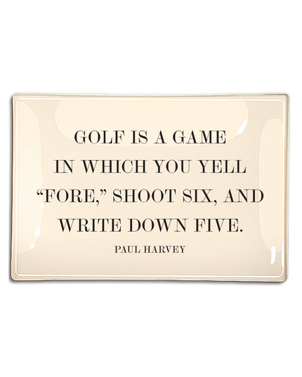 Golf Is A Game Decoupage Glass Tray