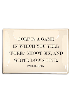 Golf Is A Game Decoupage Glass Tray