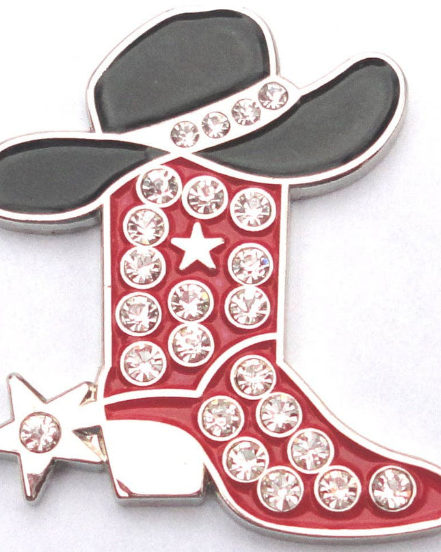 Cowboy Boot & Hat w/Crystals