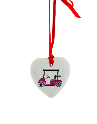 Golf Cart Heart Gift Tag