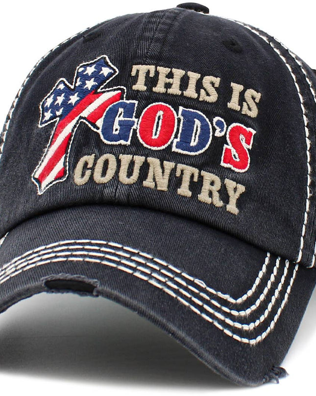 This Is God's Country Washed Vintage Ballcap