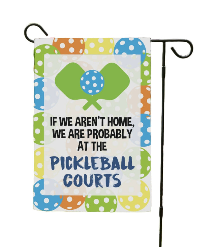 At the Pickleball Court Garden Flag