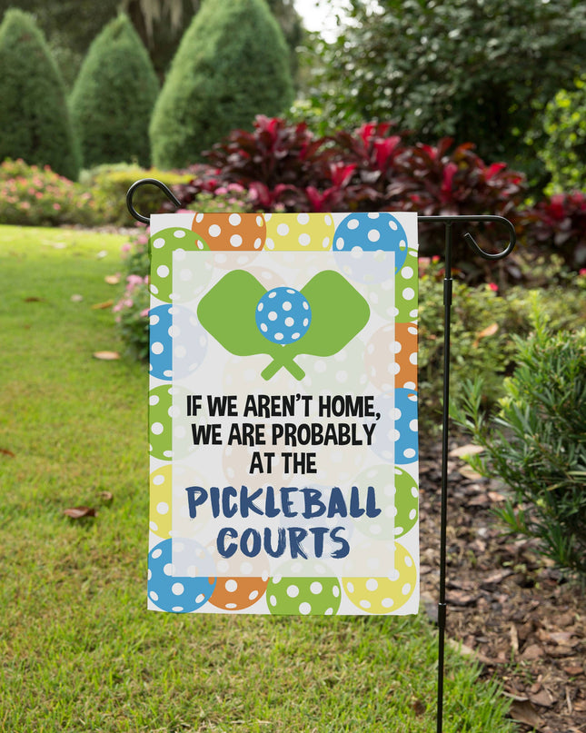 At the Pickleball Court Garden Flag