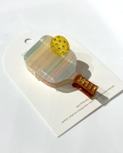 Hand-painted Pickleball Paddle Claw Hair Clip | Eco-Friendly