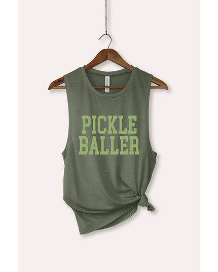PICKLE BALLER GRAPHIC BELLA CANVAS TANK TOP