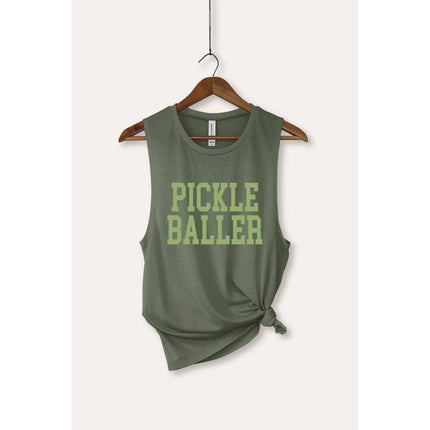 PICKLE BALLER GRAPHIC BELLA CANVAS TANK TOP