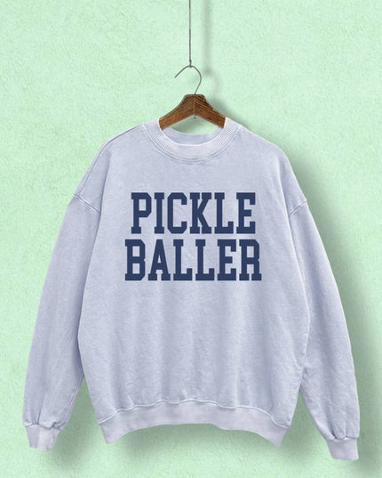 PICKLE BALLER GRAPHIC MINERAL WASH SWEATSHIRT