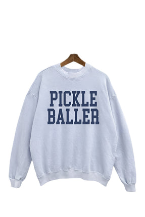 PICKLE BALLER GRAPHIC MINERAL WASH SWEATSHIRT