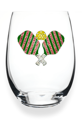 Pickleball with Paddles Stemless