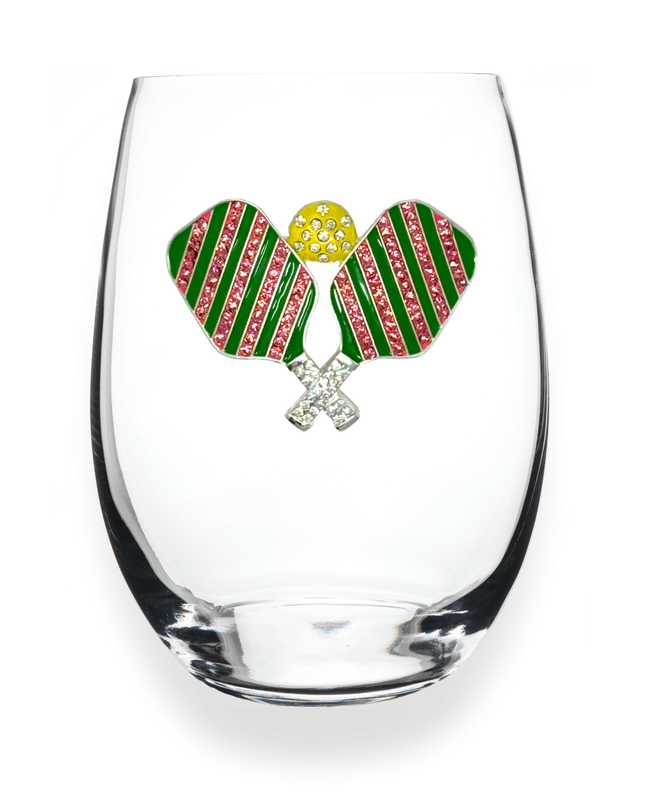 Pickleball with Paddles Stemless