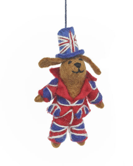 Patriotic Pooch Felt Ornament