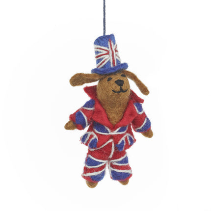 Patriotic Pooch Felt Ornament