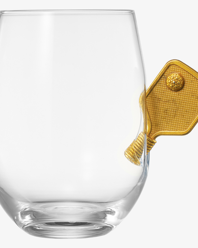 Pickleball Stemless Wine Glass