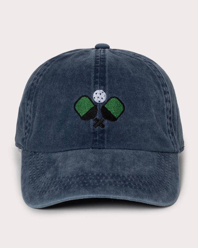 Pickleball Icon Cotton Baseball Cap