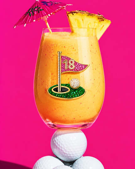 18th Hole Stemless Wine Glass