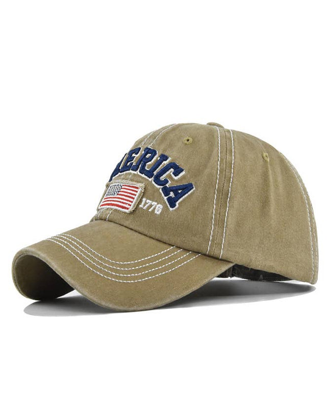 America Flag Embroidered Baseball Cap