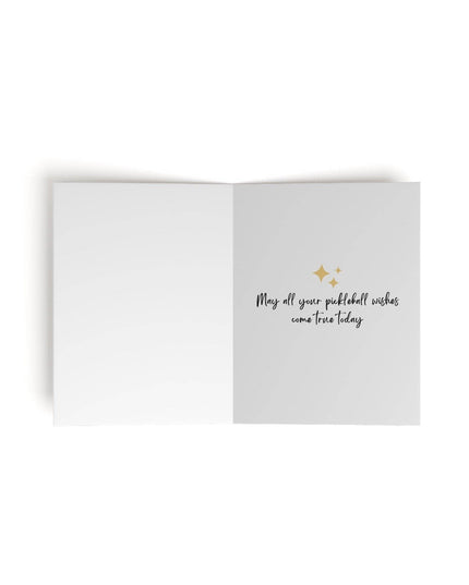 Pickleball Birthday Wishlist Greeting Card