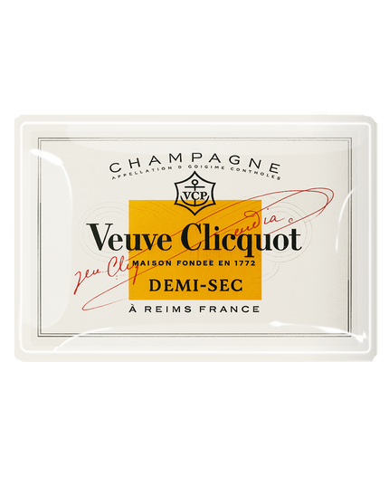 Vintage Veuve Clicquot Demi-Sec Decoupage Glass Tray
