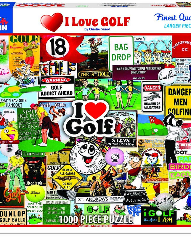 I Love Golf - 1000 Piece Jigsaw Puzzle