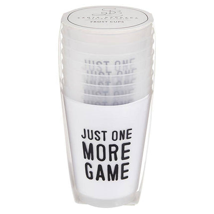Just One More Game - Set of 8 Frosted Cups