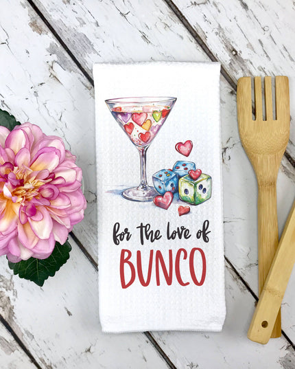 Bunco Martini Waffle Towel