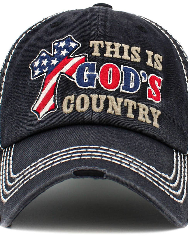 This Is God's Country Washed Vintage Ballcap