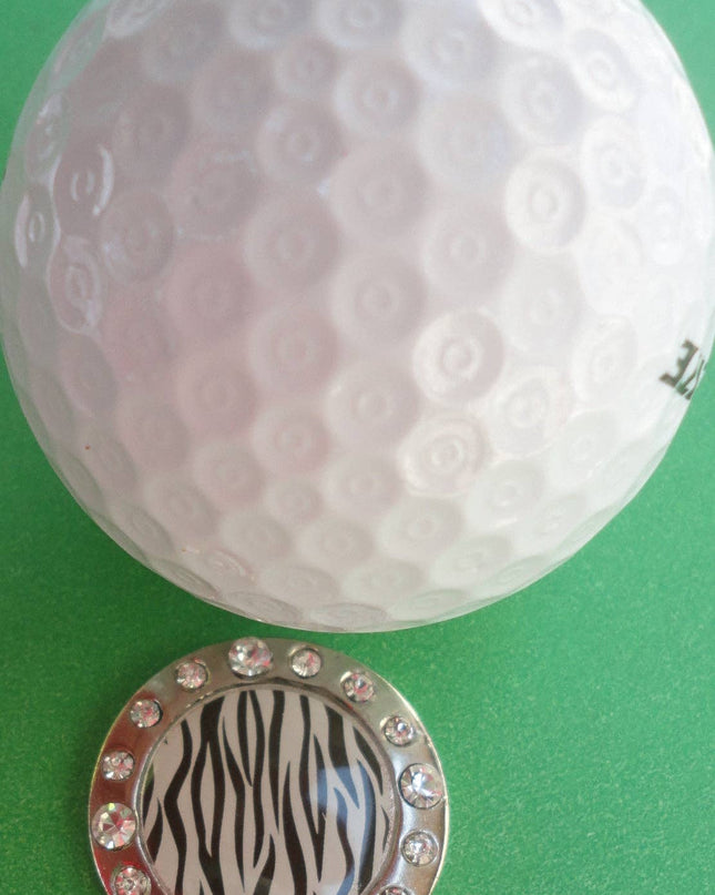 Zebra Stripes w/ Crystals Ball Marker