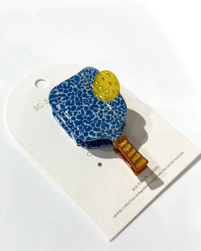 Hand-painted Pickleball Paddle Claw Hair Clip | Eco-Friendly