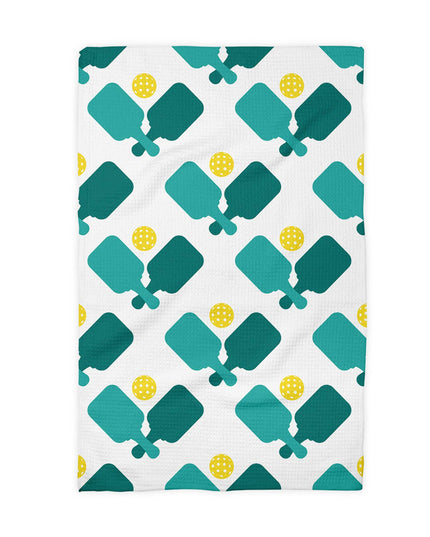 Pickleball Paddle Waffle Towel